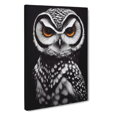 An Illuminating Owl - Wrapped Canvas Print