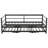 Twin Size Metal Daybed with LED and Adjustable Trundle, Pop Up Trundle, Black-588802385
