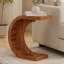 Table de bout en C, table d'appoint en bois