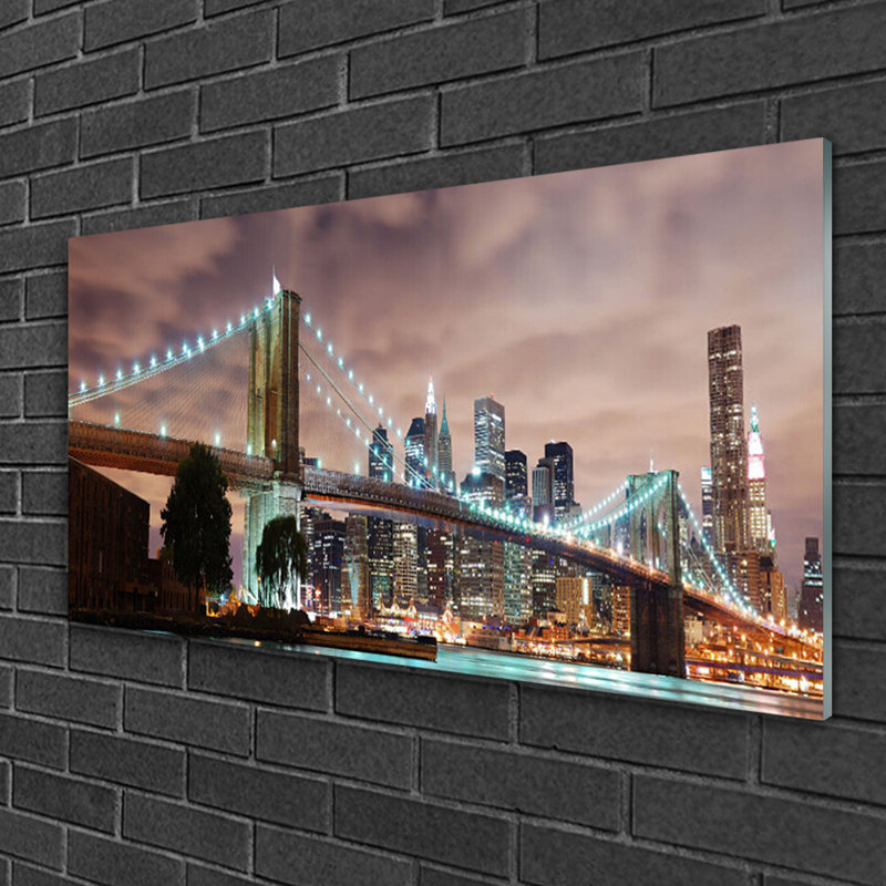 Architecture Bridge City - No Frame Print on Glass