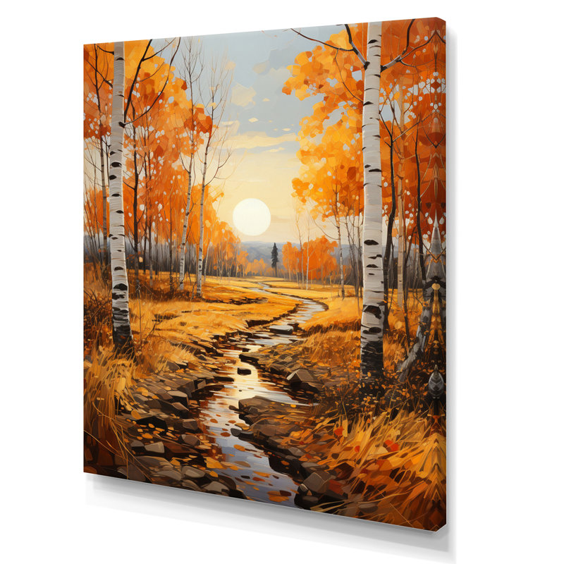 Sonate d'automne VI Arrabury Birch Woods, Toile tendue, H 32 po x l 24 po x P 1 po