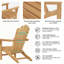 Chaise Adirondack en teck Grade A avec table pliante en teck-564015193