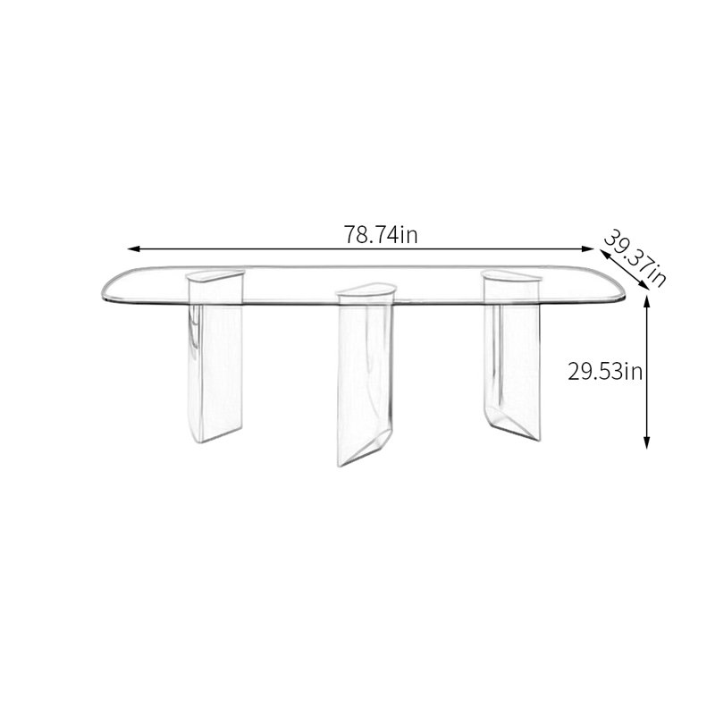 Table de salle à manger Dehja, L 39,37 po x L 78,74 po
