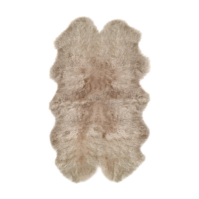 Tapis taupe en peau de mouton Chatterton