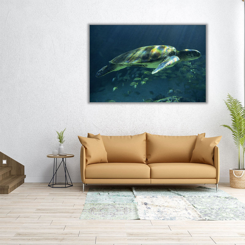 «Aegean Sea Turtles I», reproduction d'art sur toile, H 20 po x l 30 po