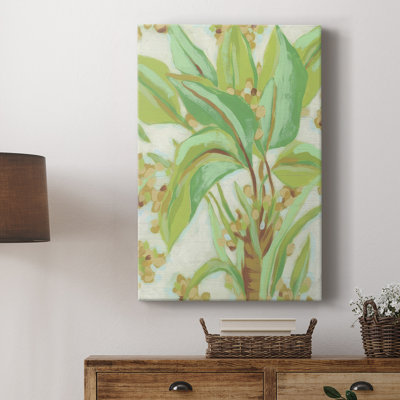 Island Leaf Fresco II -Gallery Wrapped Cavas