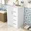 Meuble-lavabo avec lavabo en céramique, 3 tiroirs et 1 porte-1424844077