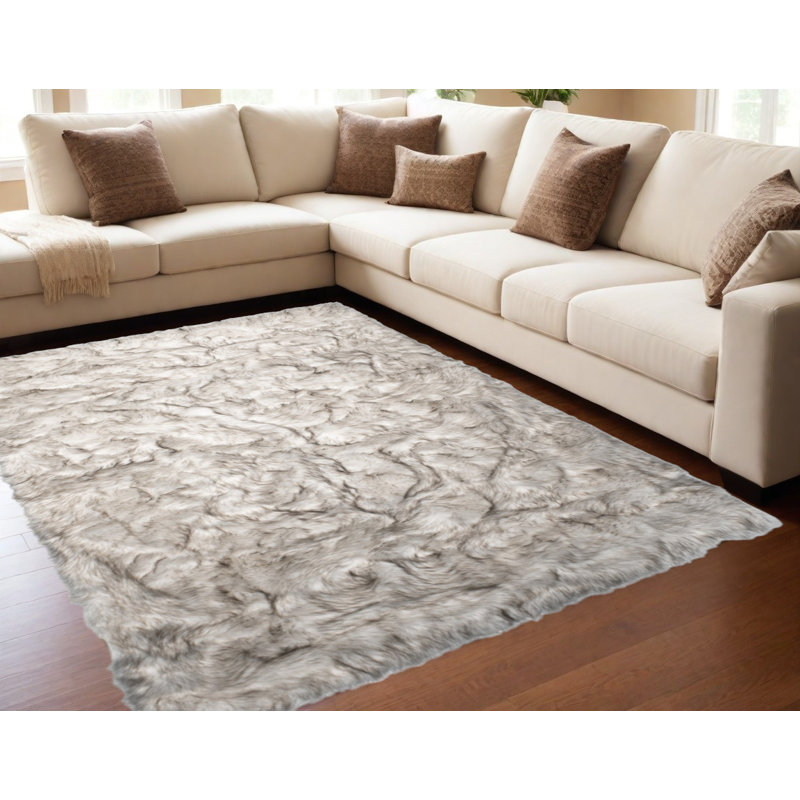 Tapis ombré antidérapant 5 pi x 8 pi chocolat