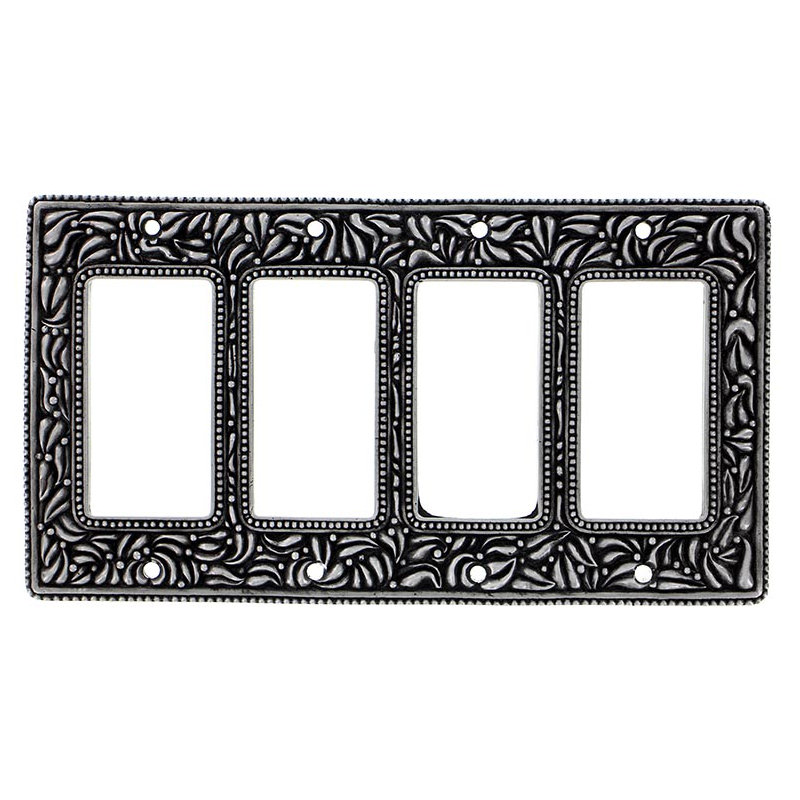 San Michele 4-Gang Rocker Wall Plate, Antique Nickel
