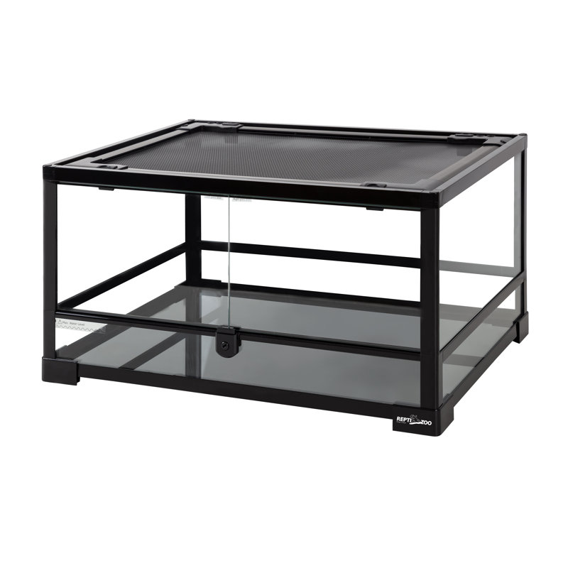 24 in. x 18 in. x 12.6 in. Glass and Plastic Reptile Terrarium