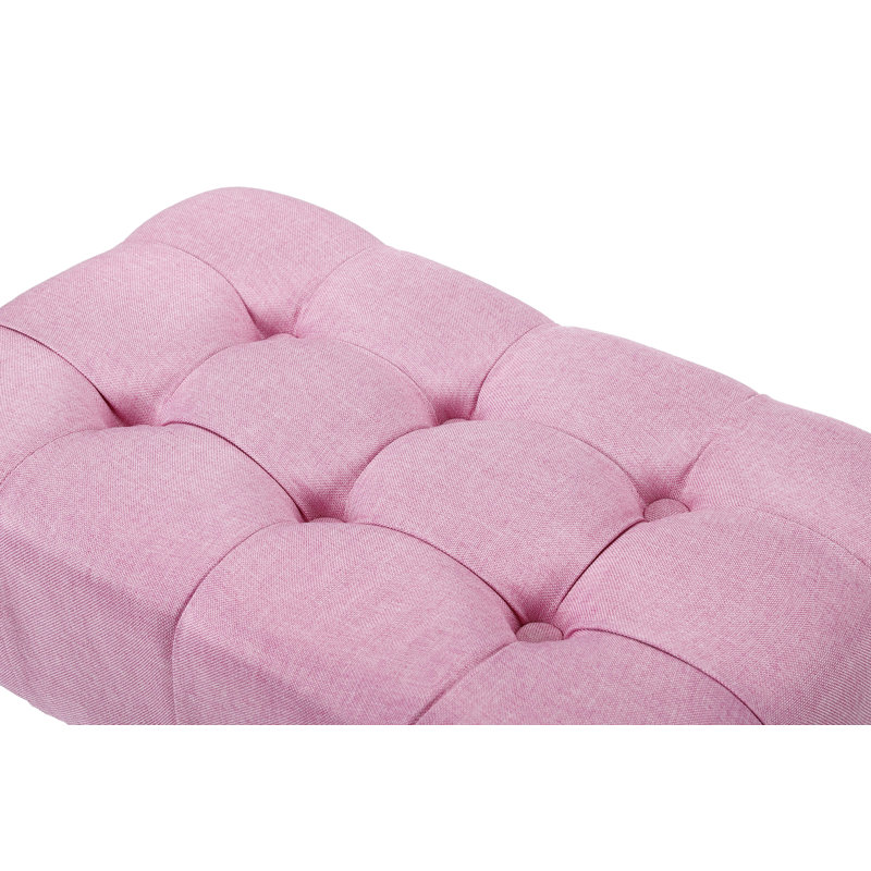 Repose-pieds BirdRock Home, Argent, Pink Linen