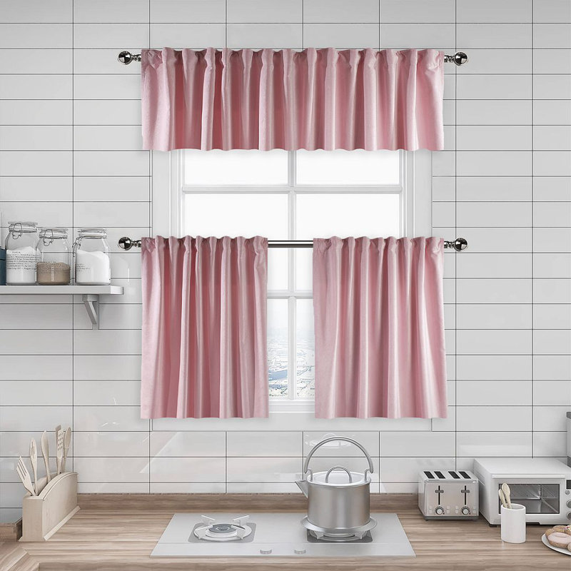 Soft Touch Velvet Kitchen Valance, 60 W x 60 D cm, 65 Air Force Blue