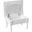 Repose-pieds avec housse de rangement, blanc