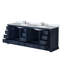 Ensemble de meuble-lavabo double, plateau en marbre de Carrare et robinet (sans évier)-1570895536