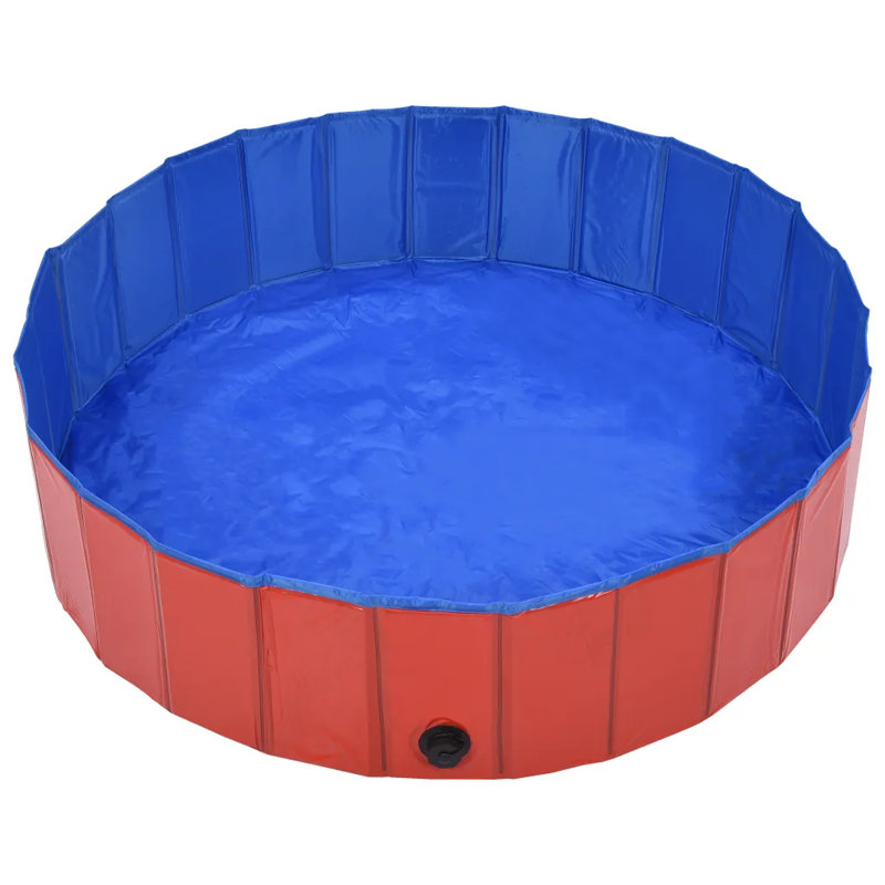 Mossley Plastic Round Pet Pool H x W x L, Red, 30cm H x 120cm W x 120cm D