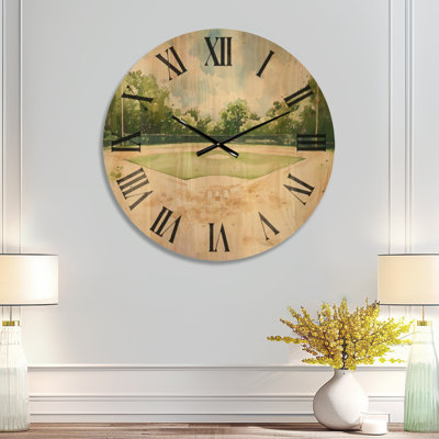 Horloge murale en bois Baseball