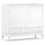 Armoire de rangement de style Mid-Century moderne en bois franc massif avec portes coulissantes et tiroirs Harper-2082333774