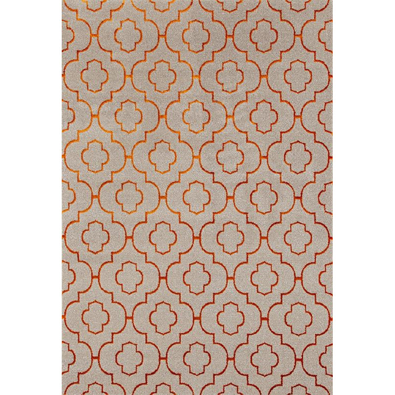 Tapis décoratif d’intérieur/d’extérieur crème/orange Alanson ikat, Rectangle 2 pi x 3 pi 4 po