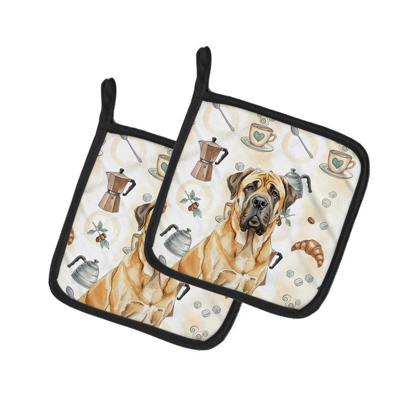 Paire de porte-casseroles Faw English Mastiff