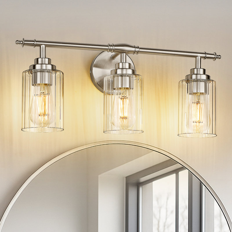 3 - Light Modern Vanity Light,Brushed Nickel