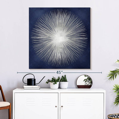 Avery Silver Sunburst On Blue I
