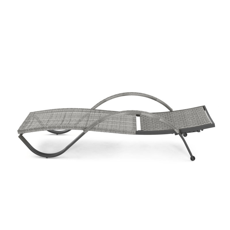 Cannes Outdoor Chaise Lounge, Canvas Ginkgo Sunbrella® Canvas