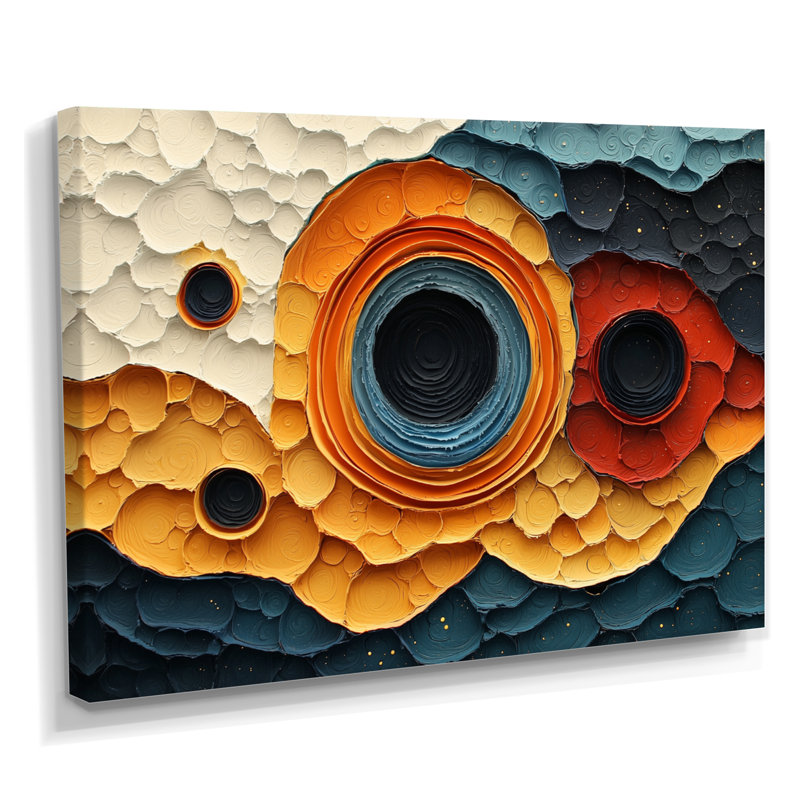 Mauldin, géométrique, éclipse de biomorphisme, galaxie III - spirales abstraites grand art mural, H 30 po x l 40 po