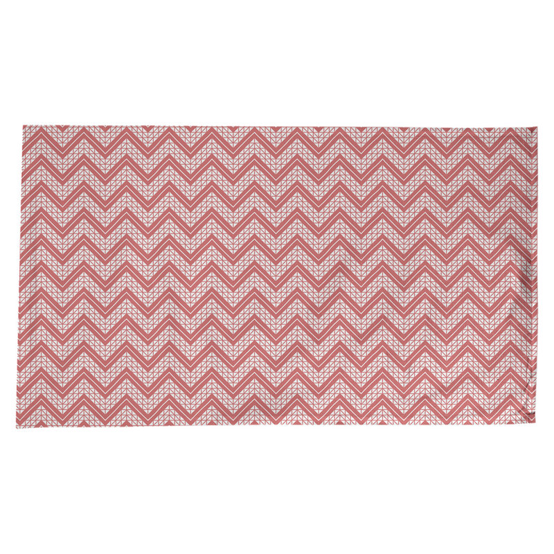 Nappe à chevrons à la main classic Stephenie, Rouge / Blanc