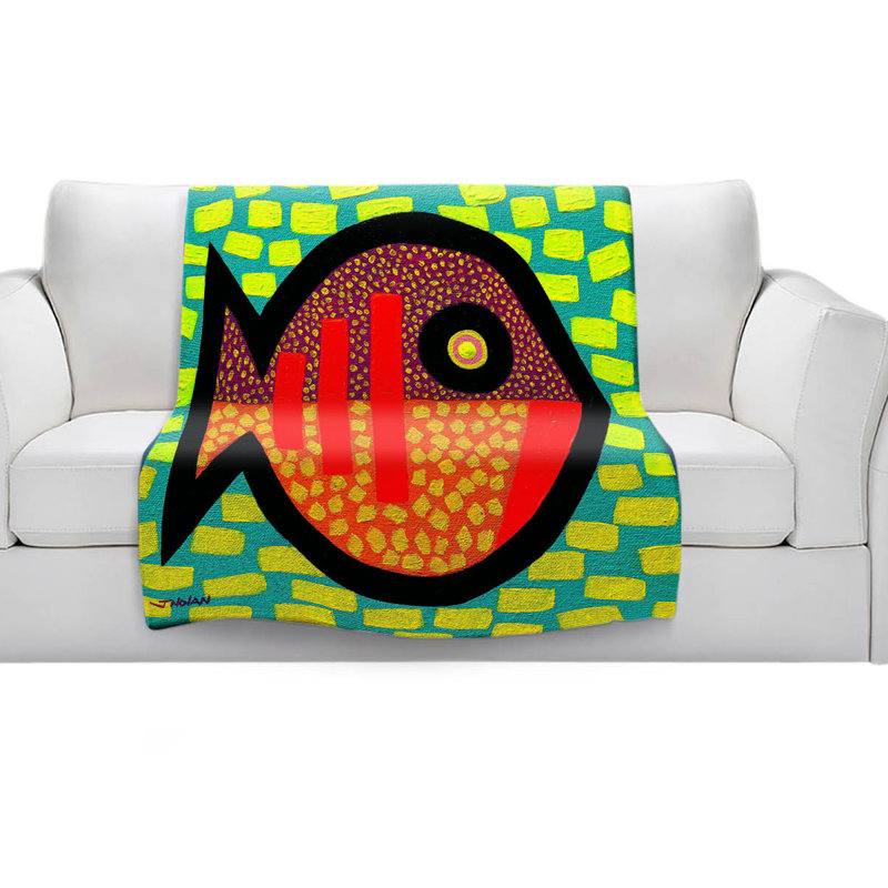 Couverture sherpa doux poissons, l 51 po x L 60 po