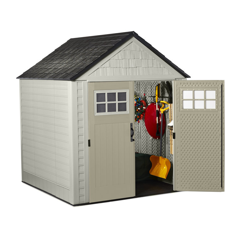 7 ft. 3 in. W x 7 ft. 3 in. D Plastic Storage Shed