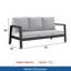 Canapé de patio 75 po 3 places en aluminium toutes saisons avec coussins et structure épais-1808194350