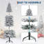 Arbre de Noël 7,5 pi avec crayon, arbre artificiel givré pré-éclairé, décoration de Noël d'arbres de Noël maigres