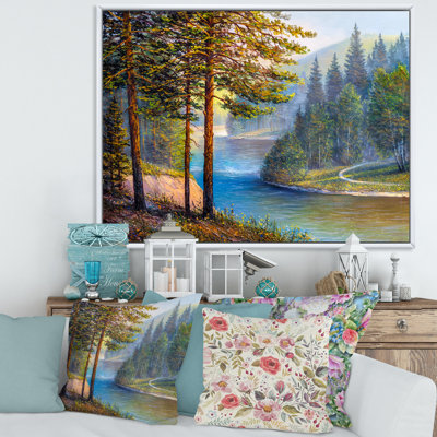 «Morning Sunlight Through The Pine And Fir Forest» - peinture sur toile