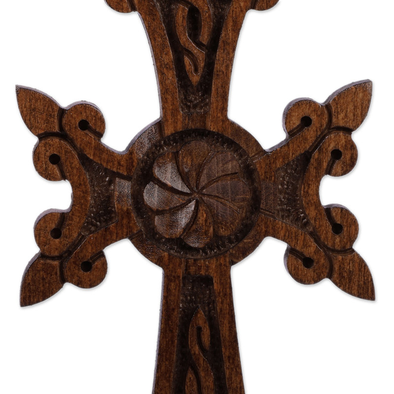 Fleur De Lis Living Handmade Twilight Divinity Wood Cross