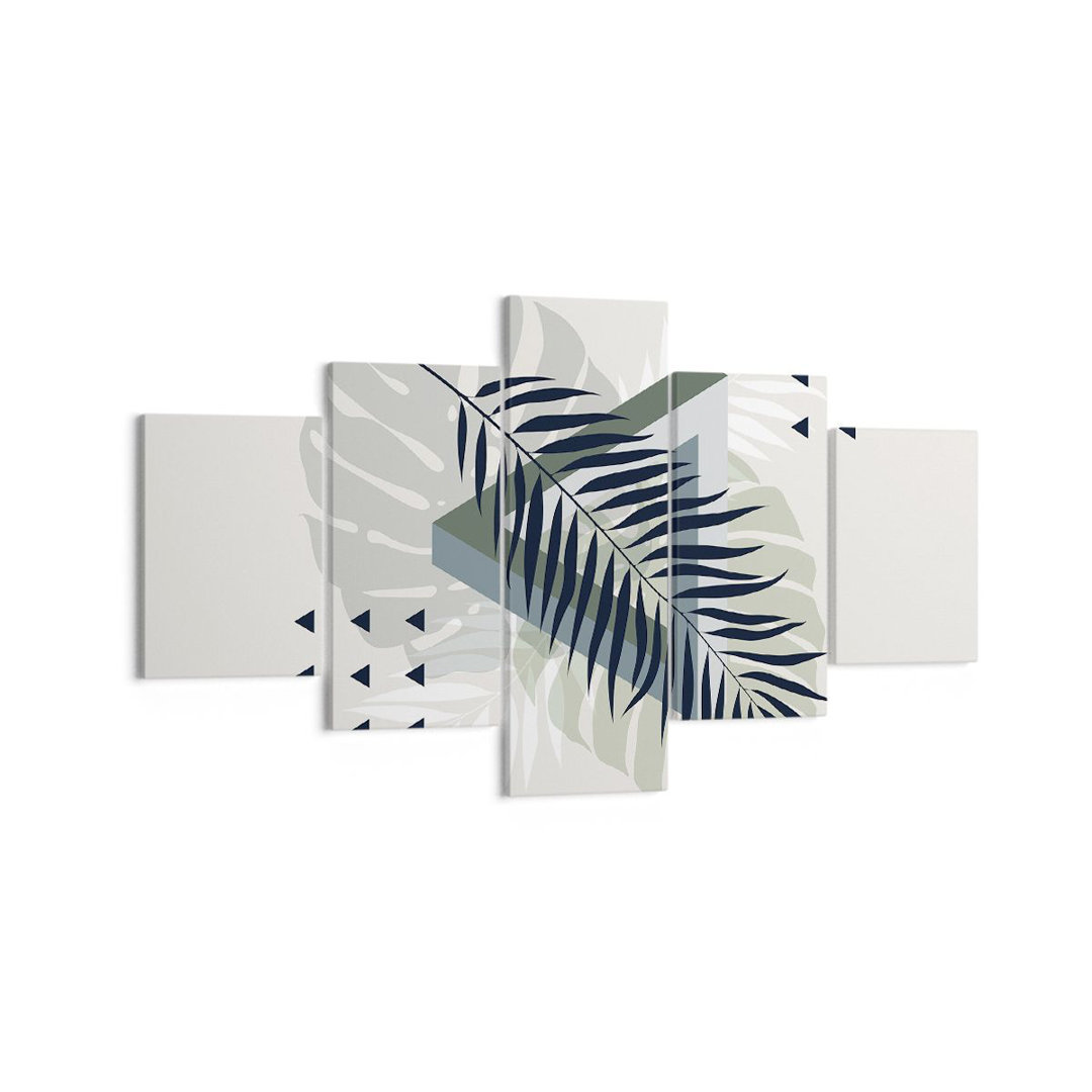 5-tlg. Leinwandbilder-Set Monstera Palm Graphics