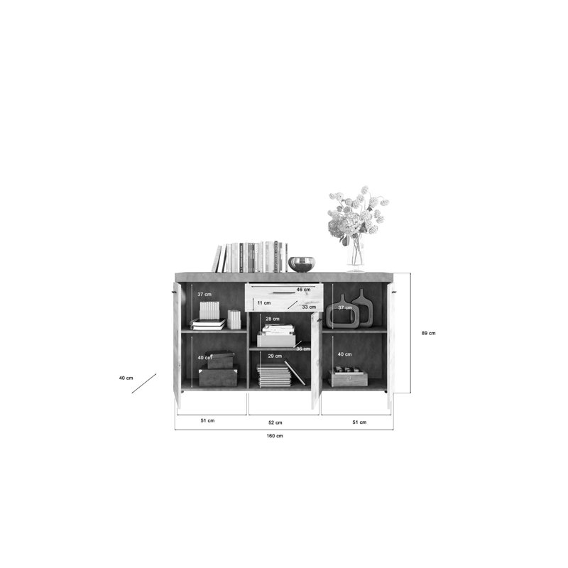 Gulmira 160cm Sideboard
