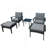 Patio Furniture Outdoor Chair And Ottoman 5 Pieces Rattan Seating Group With Cushions
