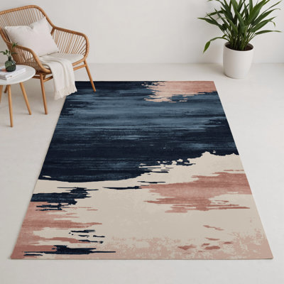 Watercolor Gray Indoor and Outdoor Area Rug