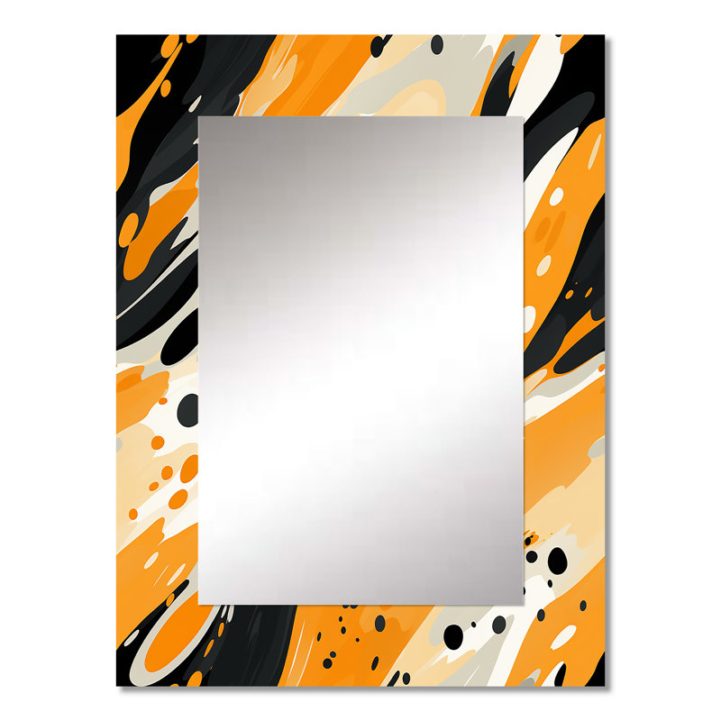 Kayna Multicolor Artistic Expression - Abstract Mirror, Modern Decorative Wall Mirror, Printed Metal Art, 32" x 24"