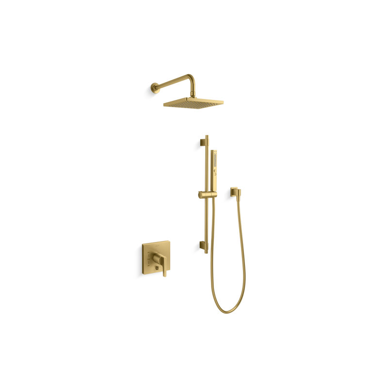 Honesty Rite-Temp Showering Kit 2.5 GPM, Brushed Brass
