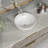 16" White Ceramic Circular Vessel Bathroom Sink
