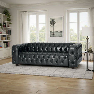 Aloe 83.5'' Faux Leather Sofa