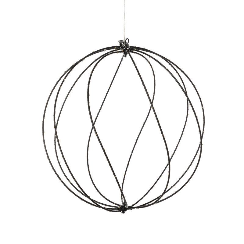 Sphère scintillante scintillante, noir, moyen, 15.75", Noir