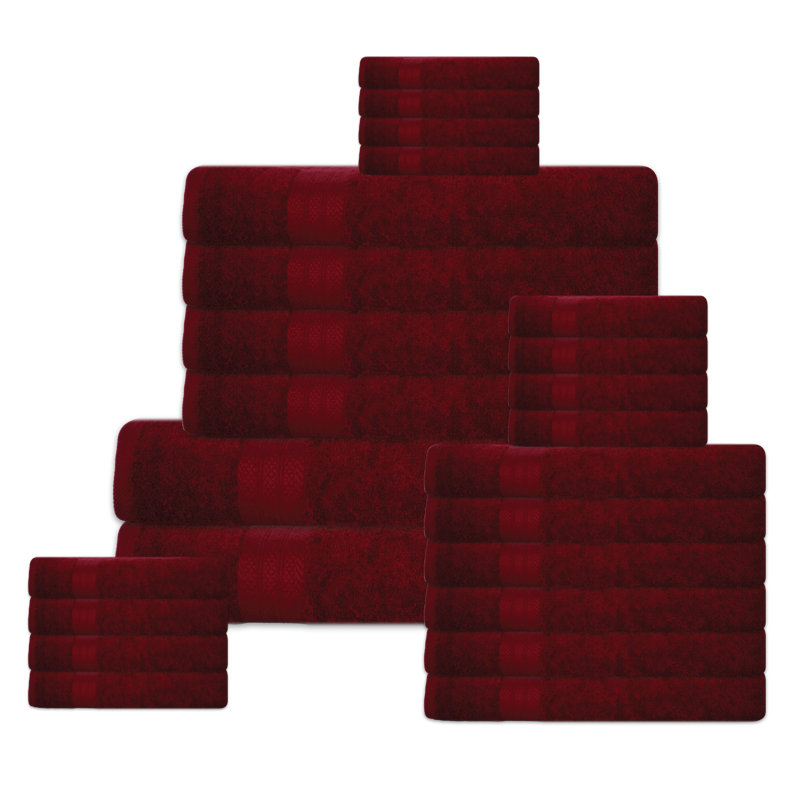 Terrycloth Bath Towels (Pack of 24), Biking Red