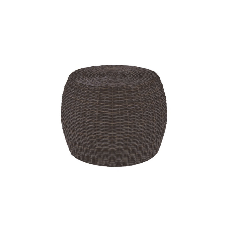 Ojai Outdoor Round Side Table, Ojai Textured Charcoal