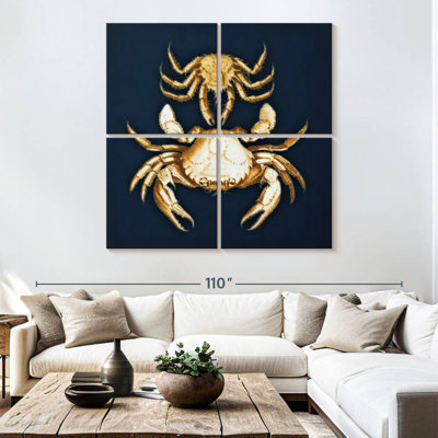 Crabes bruns bleu marine