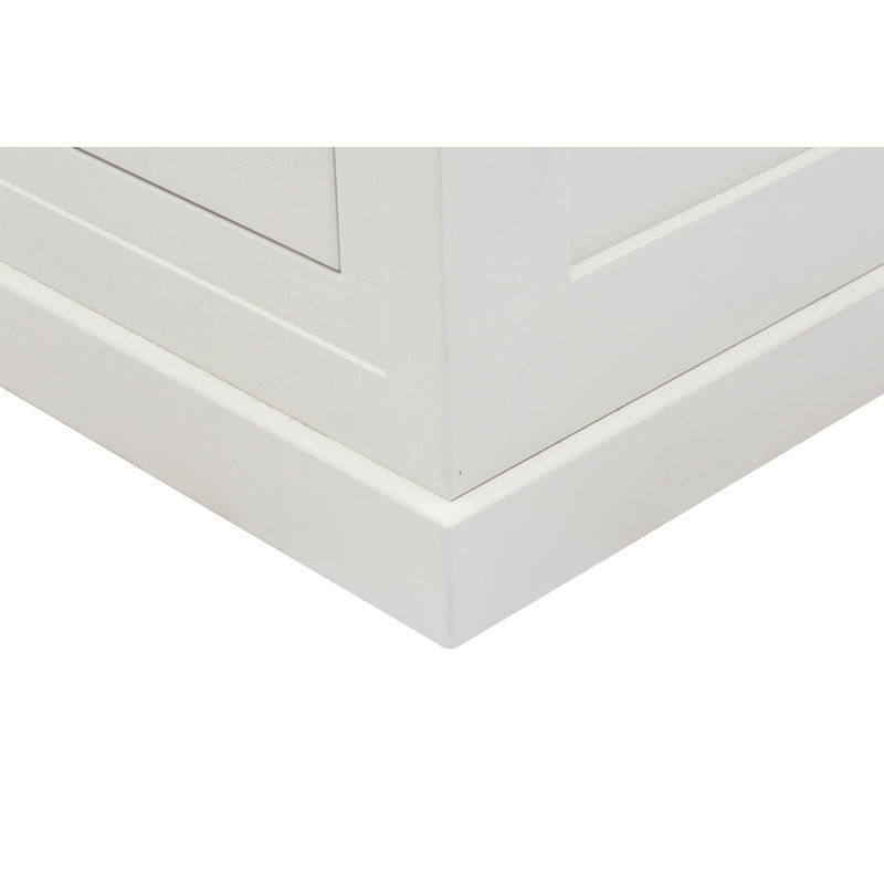 Settles 58cm W Manufactured Wood Bedside Table, White