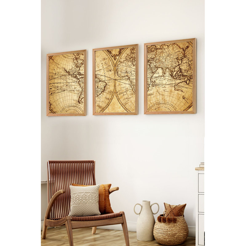 Peinture décorative en panneau de fibres à densité moyenne (3 pièces), H 27,6 po x l 59,1 po