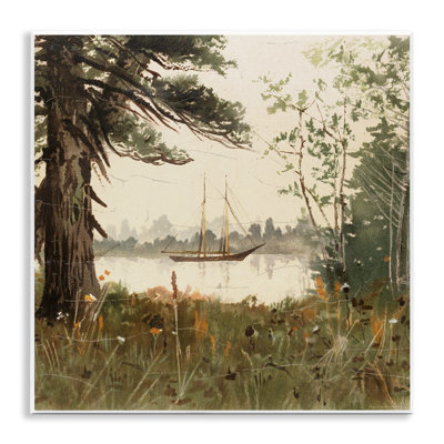 Plaque murale «Boating View Through Trees», design par Lula Bijoux & co.