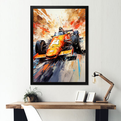 Vintage 1980S Formule Car Race Track - Art mural